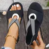 Sandálias de Cunha com Fivelas Redondas de Metal Color Block Transfronteiriças Femininas Plus Size Comércio Exterior Elásticas Duas Tiras Tira no Tornozelo Casuais Abertas na Ponta Sapatos Femininos