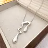 Collar de Metal Irregular con Forma de Gota de Agua de Venta Caliente Transfronteriza Personalidad Europea y Americana Temperamento Diseño Exagerado Pesado Joyería al por Mayor