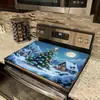 Lavadora de Papá Noel Alfombrilla Antideslizante Barro de Diatomeas Refrigerador Alfombrilla Resistente al Polvo y la Suciedad Resistente al Desgaste Fácil Cuidado Alfombrilla para Lavandería