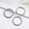 Anillo de Llave de Acero Inoxidable al por Mayorista de Fábrica Anillo Plano de Alambre Plano Anillo de Llave Cadena para Ropa Equipaje Accesorios Anillo para Colgar Juguetes