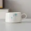 Juego de Taza y Platillo de Cerámica Color Jade para Café, Caja de Regalo para Oficina y Hogar, Alto Valor Estético, Regalo Souvenir, Taza Cultural y Creativa