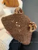 Chapéu de Pescador de Pelúcia de Gatinho Fofo para Mulheres, Chapéu Bucket Quente de Inverno que Cobre o Rosto, Sensação de Alto Padrão, Chapéu de Inverno para o Dia a Dia