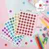 Pegatinas de colores holográficas láser transfronterizas, pegatinas de recompensa para niños al por mayor, pines de flores pequeñas, pegatinas para el aula escolar, diseños florales