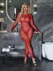 Lencería sexy de seda negra comercio exterior transfronterizo europeo y americano body sexy ajustado de malla hueca de manga larga adelgazante G171
