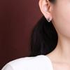 Pendientes de plata de ley S925 con diseño retro de Ruyi antiguo y jaspe rojo del sur con forma de huevo y clip de diamante
