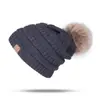 Chapéu de Tricô com Pom-Pom Popular Transfronteiriço, Chapéu de Inverno Unissex para Deslocamento ao Ar Livre, Chapéu de Tricô Casual Quente e Estiloso