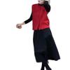 25009 Big Aimei Yiyuan 2025 Primavera Nueva Camisa de Manga Larga de Color Sólido con Falda Chaleco de Alta Calidad para Mujer