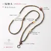 Cadena Cruzada para Teléfono de Sándalo de Cinco Vías Dios de la Riqueza, Nueva Cadena Trasera de Cuentas Budistas Estilo Chino, Cadena Colgante Tradicional Anti-Pérdida para Teléfono, Accesorio Decorativo
