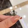 Brincos Stud Quadrados Geométricos de Zircônia Exquisitos Super Brilhantes, Brincos Simples e Versáteis, Brincos Clássicos de Estilo Nicho Atacado