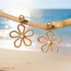 Pendientes de Ratán de Gama Alta para Vacaciones en la Playa, Pendientes Tejidos de Rafia de Nicho para Primavera y Verano, Elegantes Accesorios para Orejas