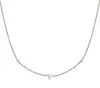Collar de Acero de Titanio Pequeño Amor Lindo y Exquisito de Verano para Mujer Moda Diseño de Lujo Ligero Cadena para Clavícula Accesorios de Moda