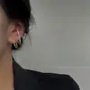 Brincos de Prata S925 Agulha Estilo Hong Kong de Alta Qualidade Novos Tendência Coreana Simples Brincos de Tarraxa Celebridade da Internet Estilo Minimalista Acessórios de Orelha