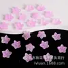 Imitación de concha de vidrio flor tridimensional de cinco pétalos accesorios de estilo antiguo DIY pasador, corona de pelo, accesorios para pendientes, flor de vidrio puntiaguda