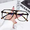 Nuevos Armazones para Gafas de Moda Retro con Doble Puente para Hombres y Mujeres, Estilo de Celebridad de Internet, Gafas de Bloqueo de Luz Azul de Gama Alta