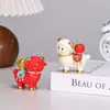 Nuevo Adorno de los Tres Corderos de la Suerte - Decoración Creativa del Año del Cordero del Zodiaco para Escritorio de Oficina y Sala de Estar - Pequeño Regalo Festivo