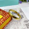 Brazalete abierto de latón brillante para mujer, brazalete abierto Fu de dragón y fénix de flor de ciruelo, brazalete de joyería de latón al por mayor
