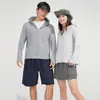 Ropa de Protección Solar 2026 Estilo Verano para Hombres y Mujeres Protección UV UPF50+ Ligera y Fresca Ropa de Protección Solar para la Punta de los Dedos Camiseta de Protección Solar para Ciclismo