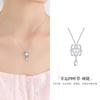 Collar de Plata Esterlina S925 con Colgante de Trébol de Cuatro Hojas de la Suerte Hueco de Perla de Agua Dulce Natural con Circonitas Incrustadas, Joyería para Mujer de Nuevo Estilo Chino