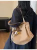 Bolsa de Lona Transfronteriza para Mujer, Gran Capacidad, Nuevo 2026 Otoño e Invierno Versátil Simple Bolso de Hombro, Bolso Tote Plegado para Estudiante Universitario