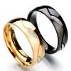 Europa y Estados Unidos nuevo anillo caliente de acero inoxidable con incrustaciones de oro y 3 diamantes anillo para amantes explosiones de AliExpress