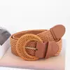 Cinturón Ancho Trenzado de Moda de Gama Alta para Vestido de Mujer, Cintura Estilo Bohemio Étnico