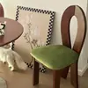 Cadeira de Jantar Vintage em Madeira Maciça Estilo Francês, Cadeira para Uso Doméstico com Encosto, Cadeira Estilo Mid-Century Wabi-Sabi, Mesa e Cadeira Simples e Luxuosas para Restaurante de Hotel
