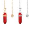 AliExpress alta venda pedra de energia colorida coluna hexagonal de ponta dupla pêndulo espiritual meditação joia de cristal natural atacado