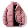 2026 Nueva Chaqueta Acolchada de Invierno para Hombre con Cuello Alto, Color Sólido, Corte Holgado, Abrigo de Algodón para Pareja, Cálido, Cortavientos, Resistente al Frío, para Mujer