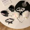 Diadema con orejas de bestia japonesa hecha a mano, linda diadema de Lolita con orejas de gato de peluche, accesorios para orejas de zorro, diadema con orejas de gato