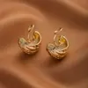 Brincos de Argola Lisa Mobius, Estilo Europeu e Americano, Personalidade Exagerada, Brincos Grandes, Design Único, Acessórios de Orelha para Rostos Quadrados e Redondos