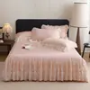 2026 Nuevo Colchón Refrigerante Suave de Seda de Hielo de Verano, Colchón Refrigerante de Polietileno, Faldón de Cama, Juego de Tres Piezas de Colchón Suave para Aire Acondicionado, Lavable a Máquina