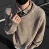 Directo de Fábrica Estilo Minimalista Camisa Falsa de Dos Piezas Cuello de Camisa Tejido para Hombre Temporada Otoño/Invierno 2026 Suéter Top Casual