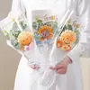 Regalo para el Día del Maestro Ramo Terminado de Girasol para Maestra de Jardín de Niños Tejido Hecho a Mano Flor de Lana Regalo Creativo