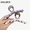 Pinza para el Cabello Grande de Corazón de Gelatina para Mujer 2026 Nueva Pinza de Tiburón de Alto Nivel Morada para la Parte Posterior de la Cabeza con Múltiples Volúmenes de Cabello