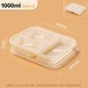 Caixa de almoço descartável biodegradável quadrada amido de milho três compartimentos quatro compartimentos cinco compartimentos seis compartimentos caixa de embalagem para viagem caixa de salada