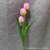 3 Flores de Tulipán de Seda Tela de Seda Flores Falsas Flores Artificiales Decoración del Hogar Accesorios de Fotografía Flores Artificiales Al por Mayor en Stock
