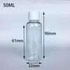 Botella de plástico transparente al por mayor de 30ml 50ml 100ml botella de boca pequeña botella para rellenar botella para material de pesca botella para partículas sólidas