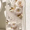 Funda Protectora Transparente Flor de Champán Anticaída Adecuada para Serie Iphone15/16/17 Promax/14