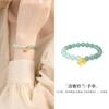 Min Yue Novo Estilo Chinês Cristal de Morango Verde Yingyan Pulseira Feminina Prata de Lei S925 Estilo Nacional Sofisticado Lírio do Vale Joia de Mão