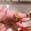 Anillo de Plata de Ley S925 con Piedra de Cristal Natural Creativo Europeo y Americano para Mujer con Diseño de Brazo Retorcido de Alta Gama, Popular en Xiaohongshu