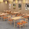 Mesa de Comedor Nórdica, Mesa de Comedor para el Hogar de Madera Maciza, Escritorio y Sillas Rectangulares, Una Mesa y Cuatro Sillas, Juego de Mesa y Sillas de Comedor Minimalista Moderno