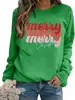 Sudadera Navideña Egelexy para Mujer con Estampado de Letras Felices, Ligera
