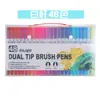 Conjunto de Canetas Aquarela Amazon 12 Cores-120 Cores Ponta Dupla Canetas Aquarela Infantis Canetas para Graffiti à Base de Água Atacado