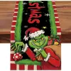 Popular Personaje de Película Navideña de Amazon Grinch Camino de Mesa Personalizado, Sala de Estar Cocina Mesa de Café Mantel Aislamiento Térmico