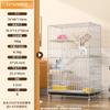 Jaula para Gatos para Uso Doméstico, Villa para Gatos de Interior, Diseño Plegable Encriptado, Nido Grande para Gatos, Caja de Arena para Gatos Multicapa, Casa para Gatos de Cría, Jaula para Mascotas