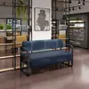 Sofá de Peluquería Silla de Espera Sofá de Acero Inoxidable Área de Descanso de Peluquería Sofá de Recepción Salón de Belleza Peluquería Exclusivo
