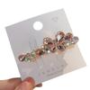 Pinza para el Cabello Grande de Cristal Checo Mariposa Colorida Clip de Diamante Completo de Cristal K9 Estilo Coreano para la Parte Trasera de la Cabeza Clip de Cabello K9