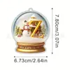 Carta Bola de Cristal Amarillo Acrílico Colgante para Coche Árbol de Navidad Decoración para el Hogar Espejo Retrovisor