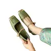 Zapatos Mary Jane de estilo chino retro, colección otoño 2026, zapatos de tira única con punta cuadrada poco profunda, nuevos zapatos versátiles de tacón grueso para mujer