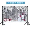 Tela de Fondo Temática de Muñeco de Nieve Transfronteriza para Niños Europeos y Americanos Tela de Fondo Navideña Tela de Fondo para Fotografía de Estudio Digital 3D